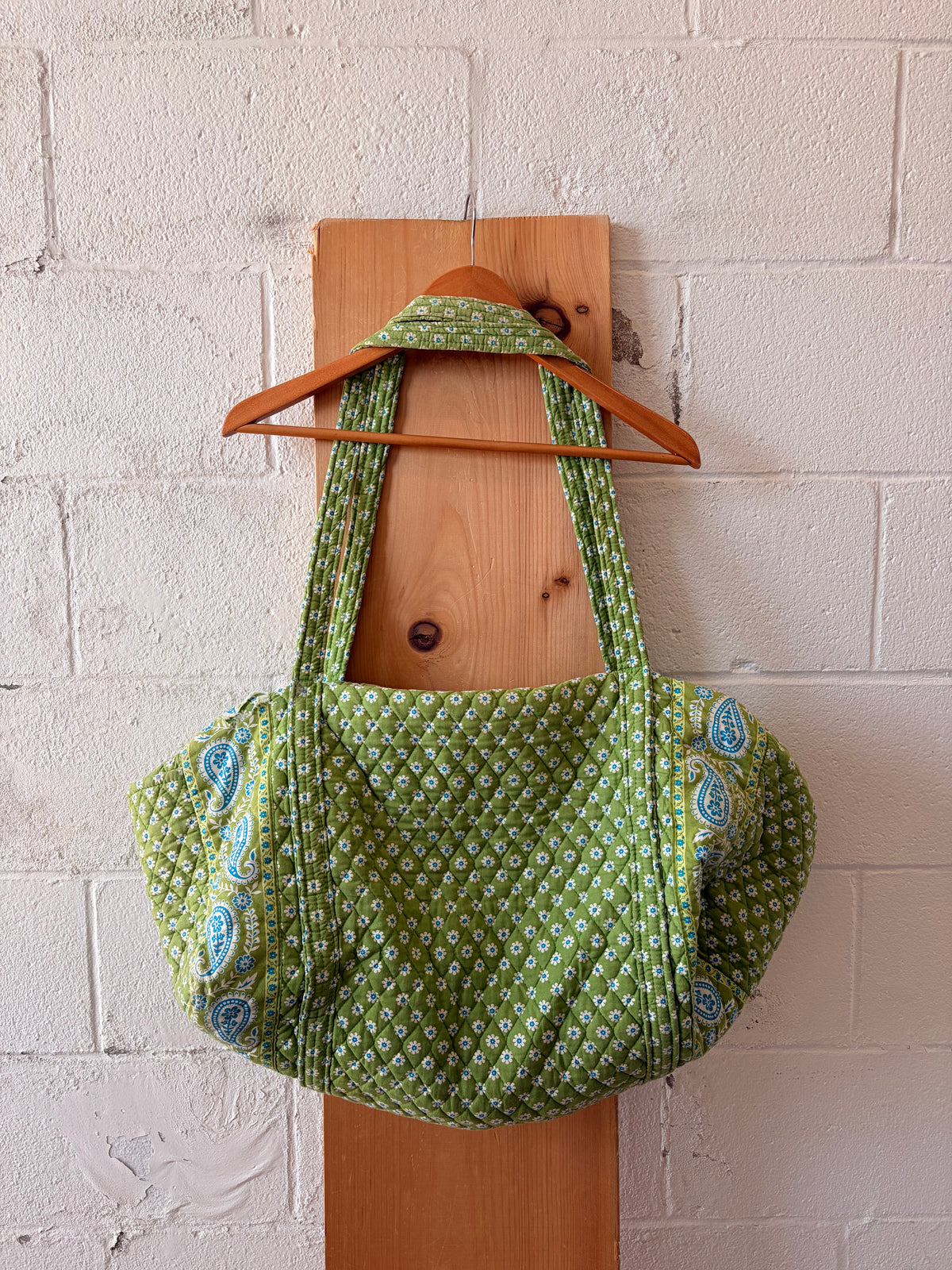 Vera Bradley Green Floral Duffle (As Is)