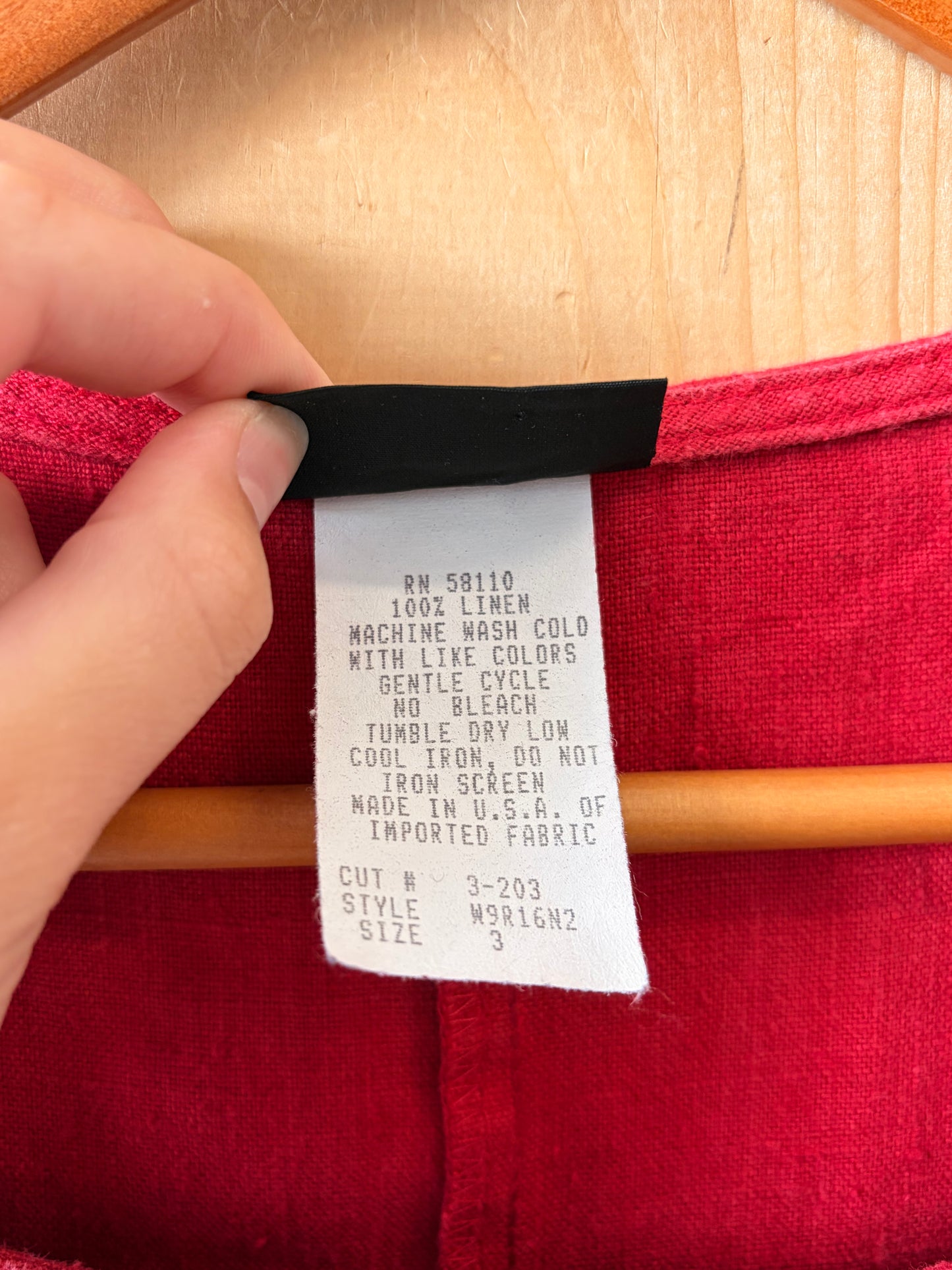 Veg Red Linen Maxi Dress : 3