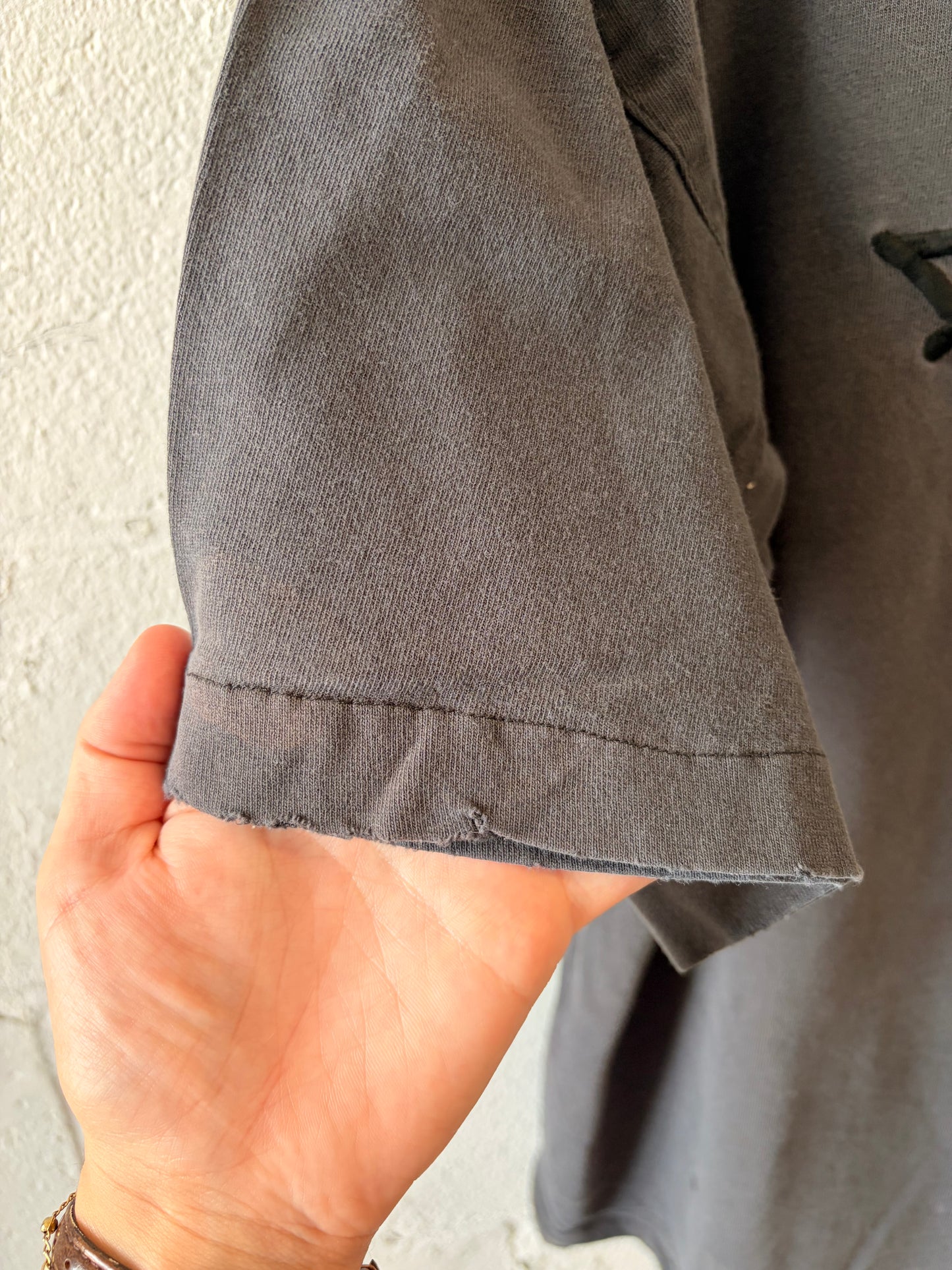 Distressed Single Stitch “Catch It” Tee : L/XL