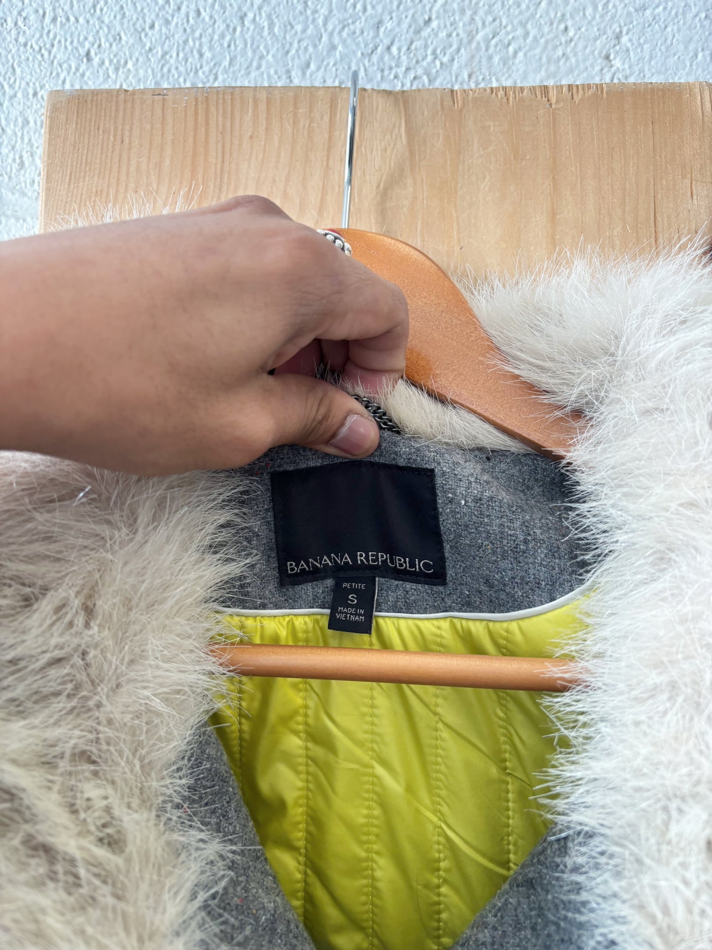 Faux Fur Plaid Moto Jacket : S