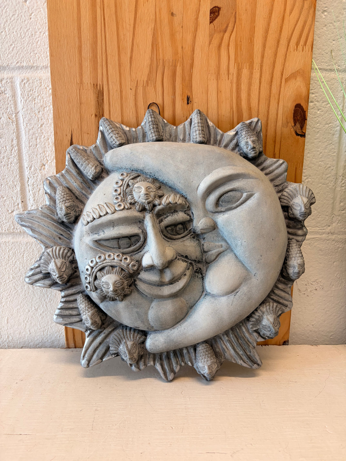 Celestial Sun & Moon Stone Plaque (Local Pick Up Only)