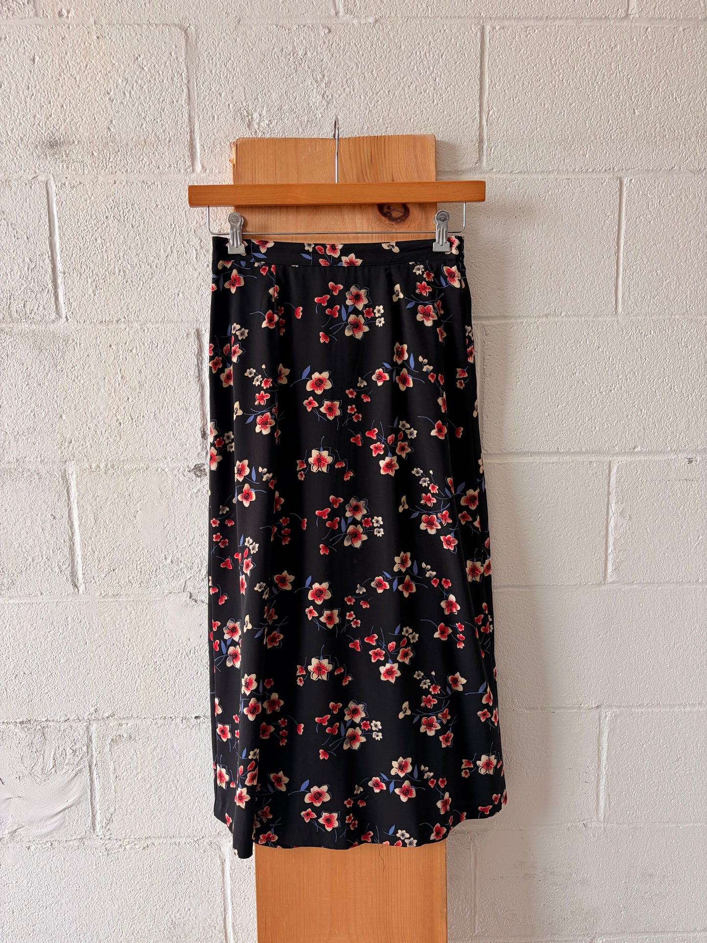 Vtg Floral A-Line Skirt : PS