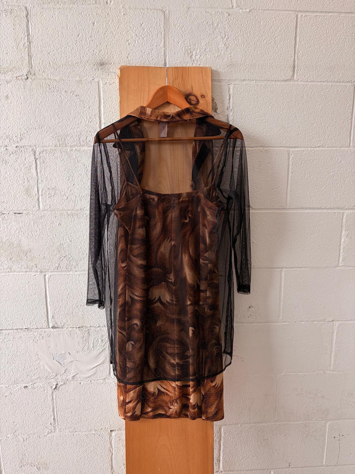 Vtg Golden Marbled Shimmer Set : M/L