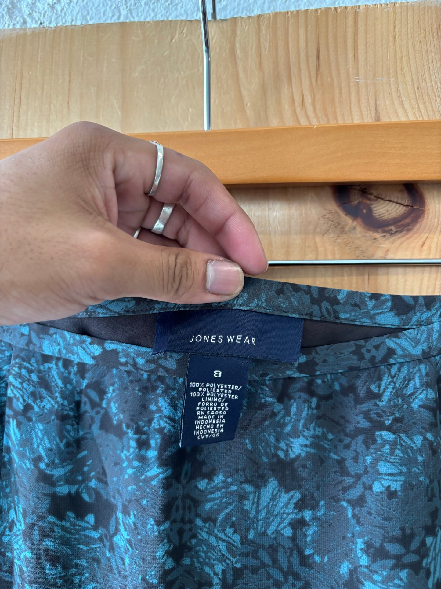 Patterned Blue Skirt : 8