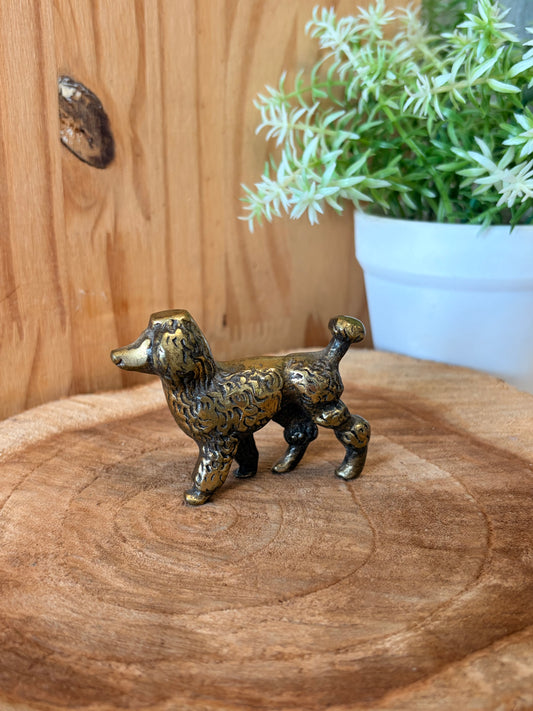 Vtg Brass Poodle