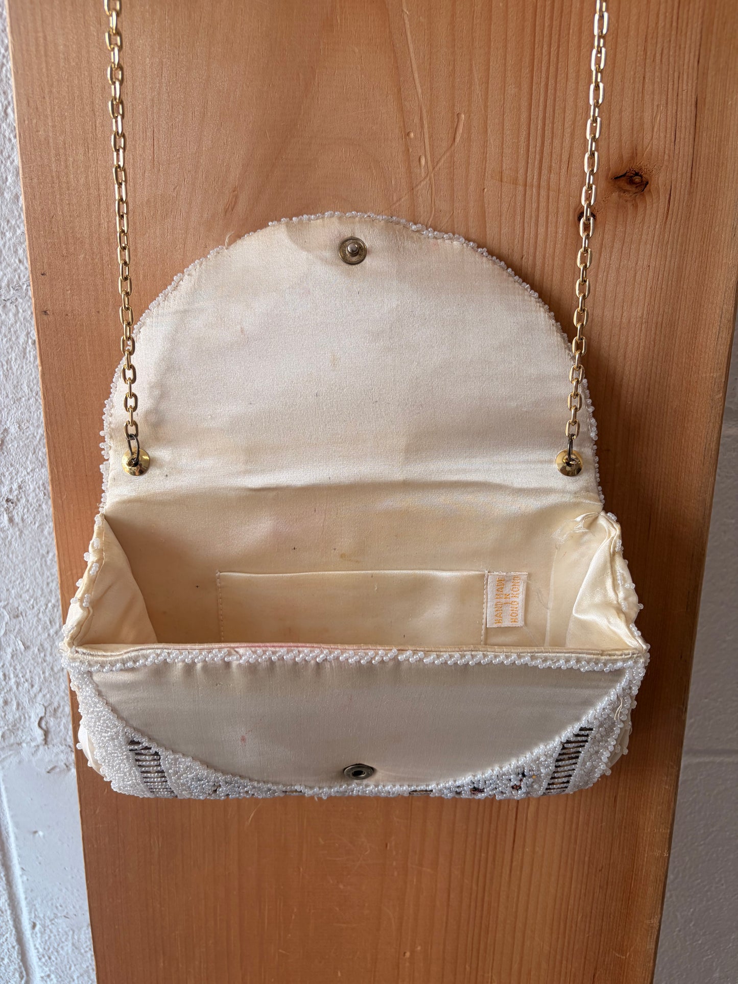 Vtg Handmade Beaded Purse