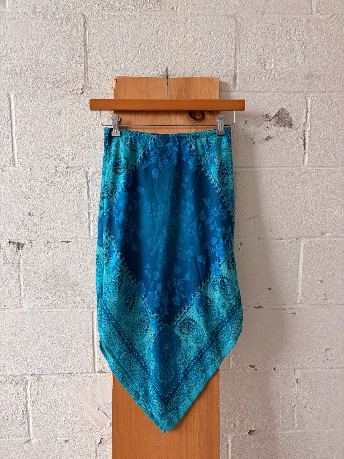 Y2K Blue Handkerchief Skirt : S/M