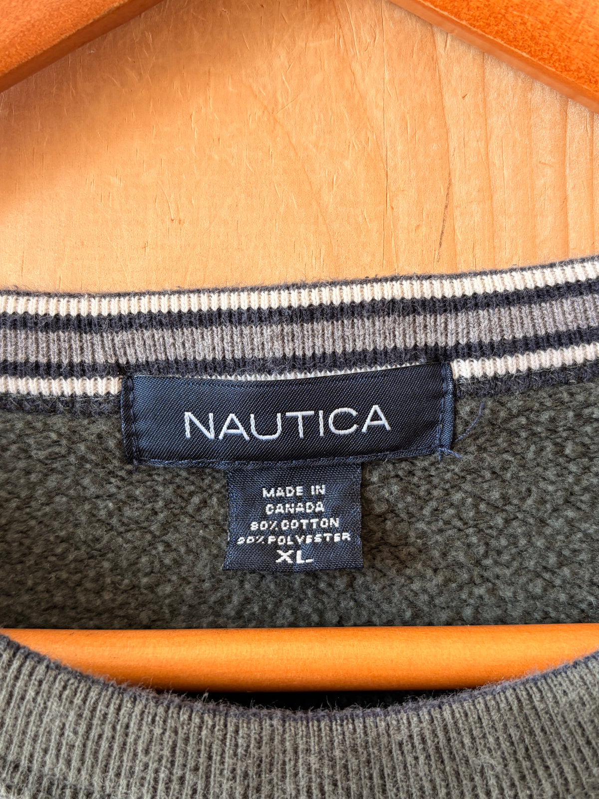 Olive Green Nautica Crewneck : XL