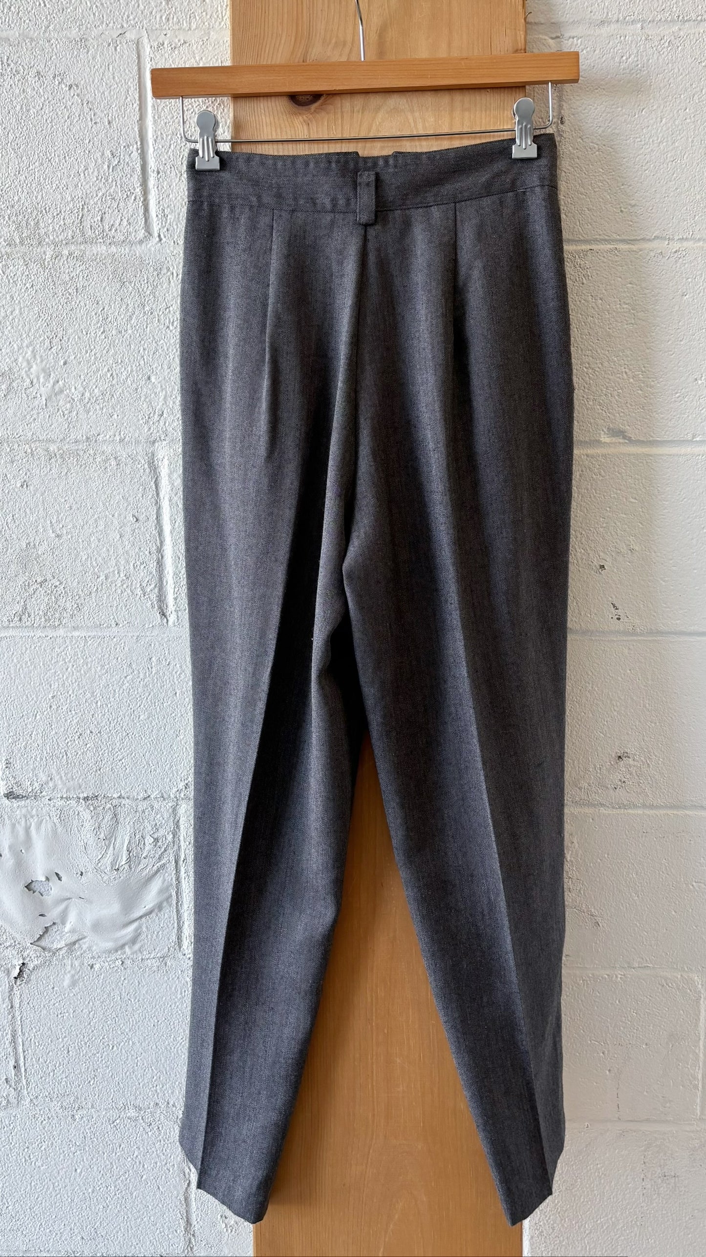 Vtg Gray High Waist Trousers : 27” W