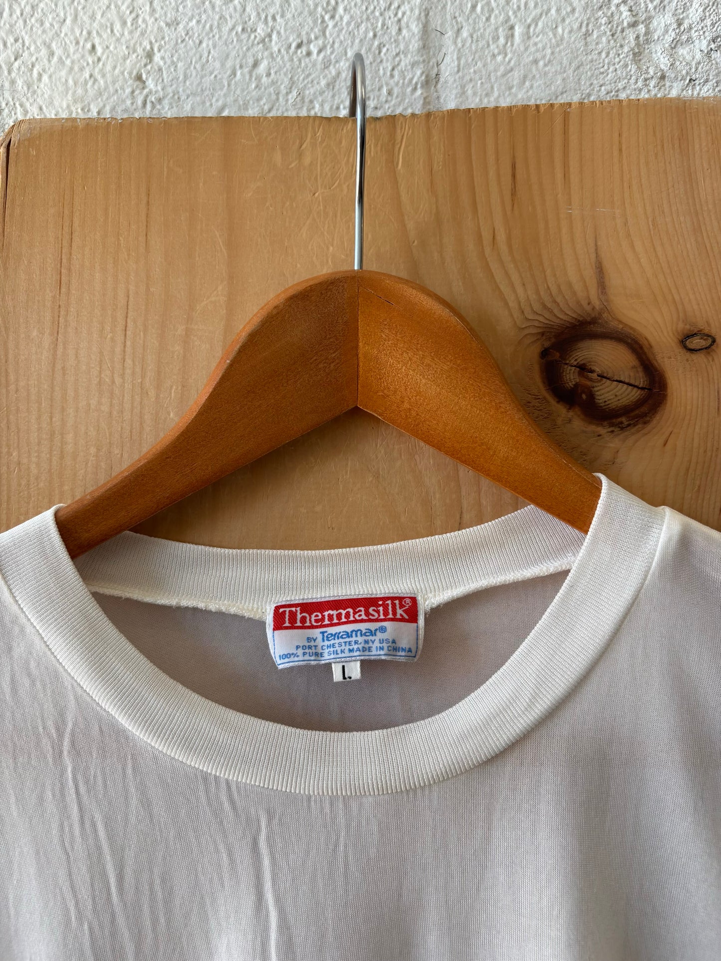 Vtg Silk Thermal Long Sleeve : L