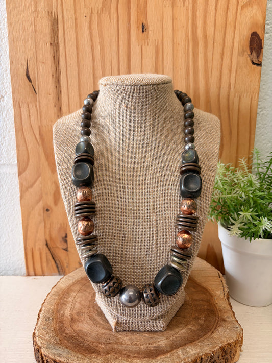 Chunky Beaded Statement Necklace