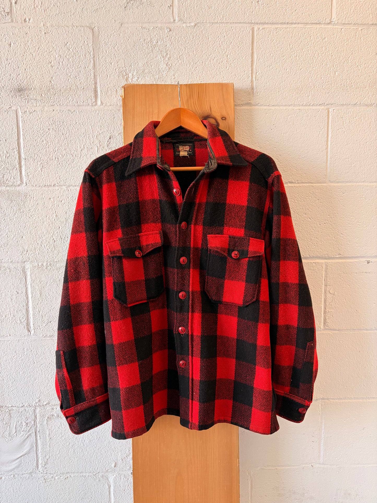 Vtg Woolrich Buffalo Plaid Heavy Flannel : M/L