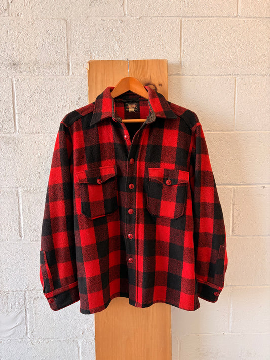 Vtg Woolrich Buffalo Plaid Heavy Flannel : M/L