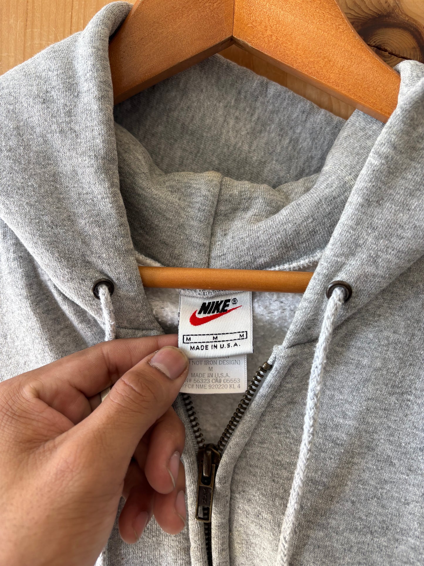 Vtg Gray Nike Sleeveless Hoodie : M