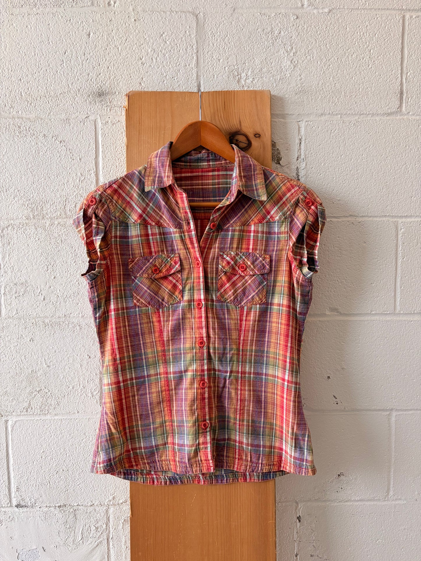 Colorful Plaid Blouse : S/M