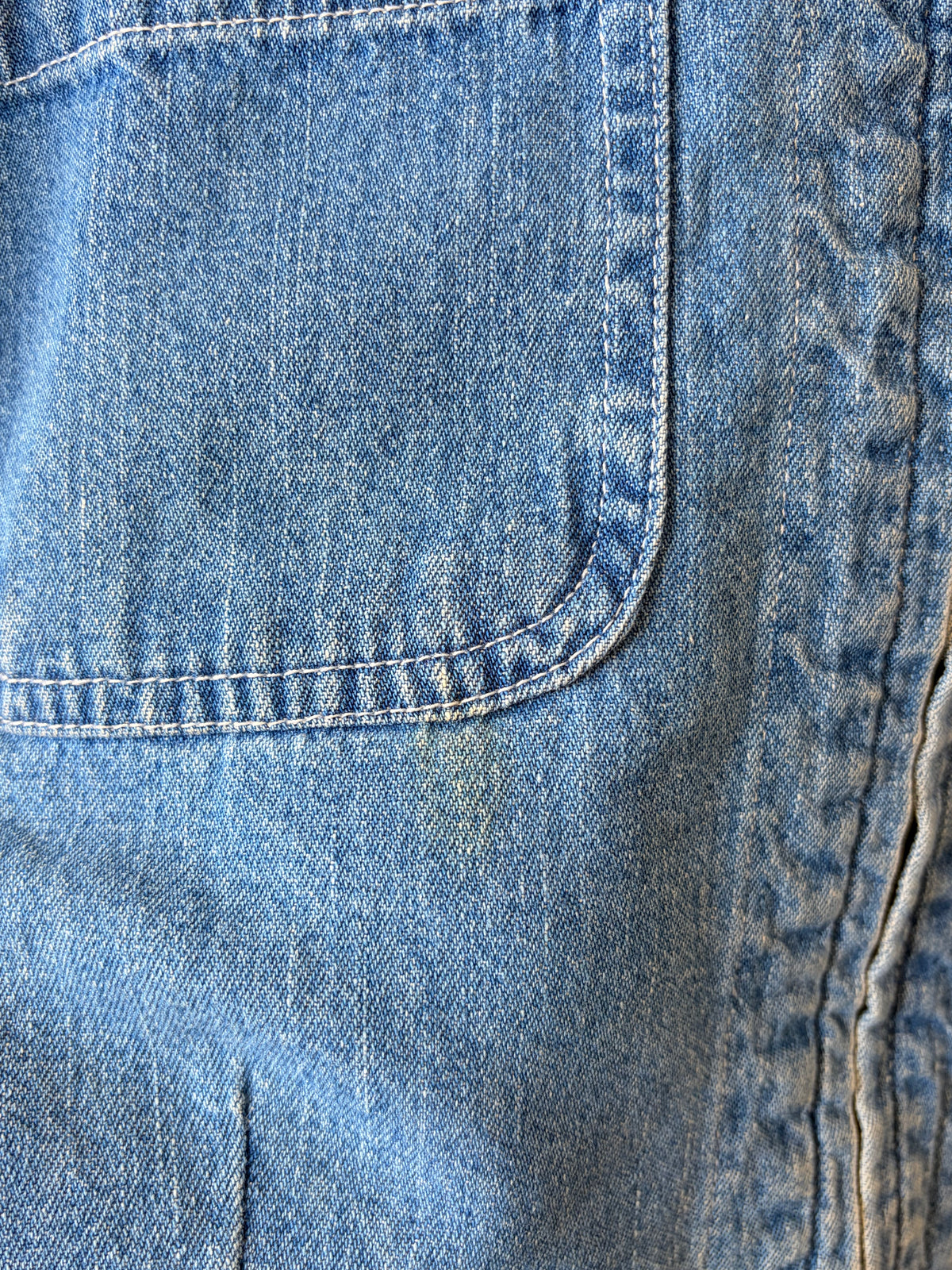 Vtg Old Navy Denim Zip Up Top : M