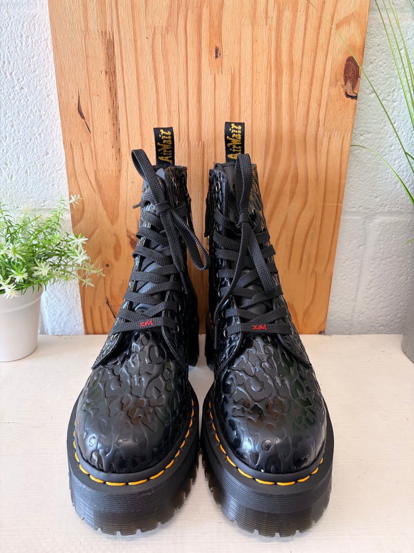 Dr. Martens Jadon X-Girl Textured Platform Boots : Size 7