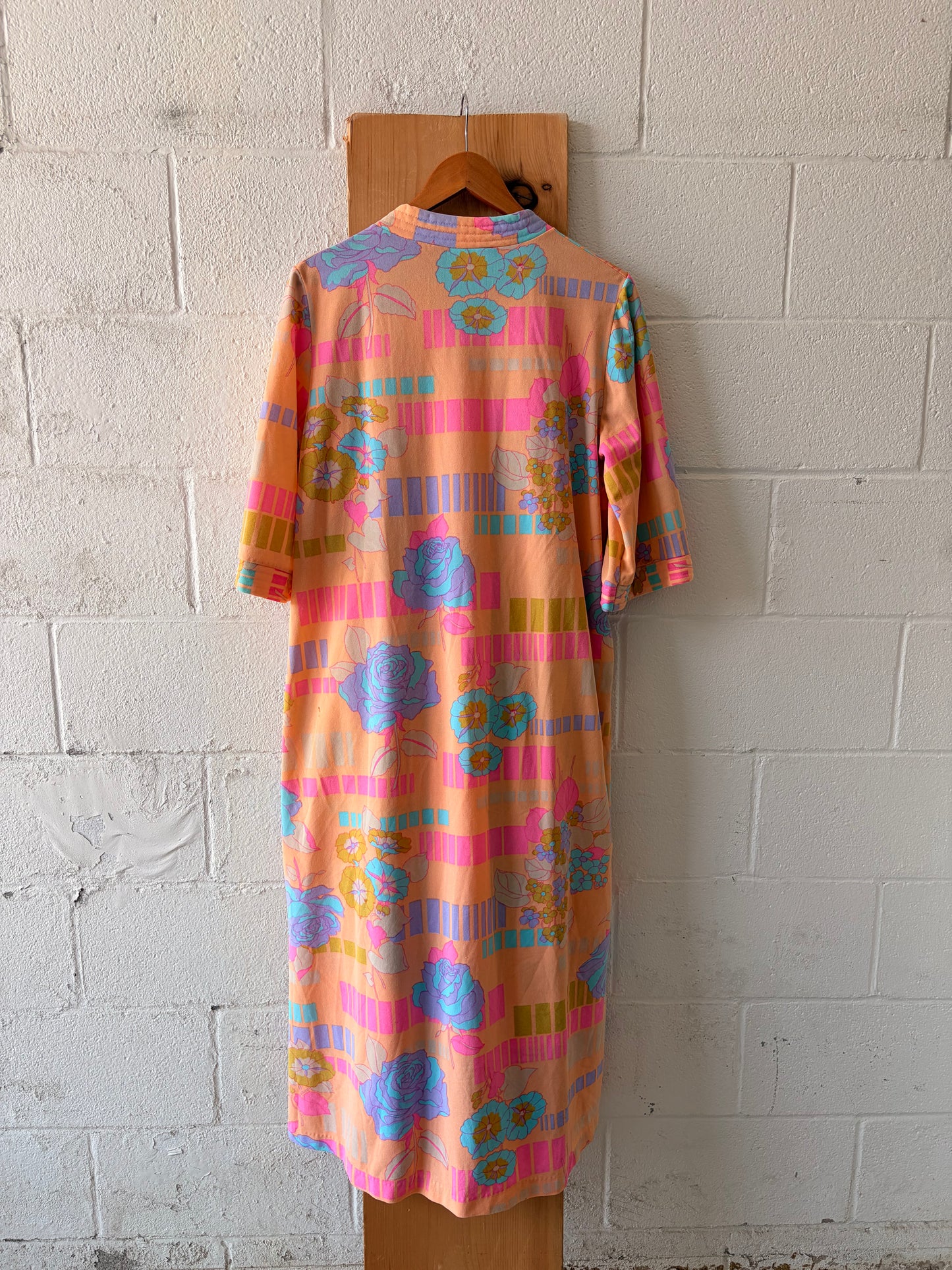 Vtg Colorful House Dress : M/L