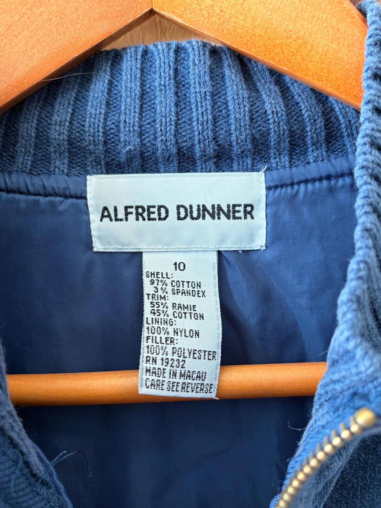 Blue Corduroy Zip Up Vest : 10