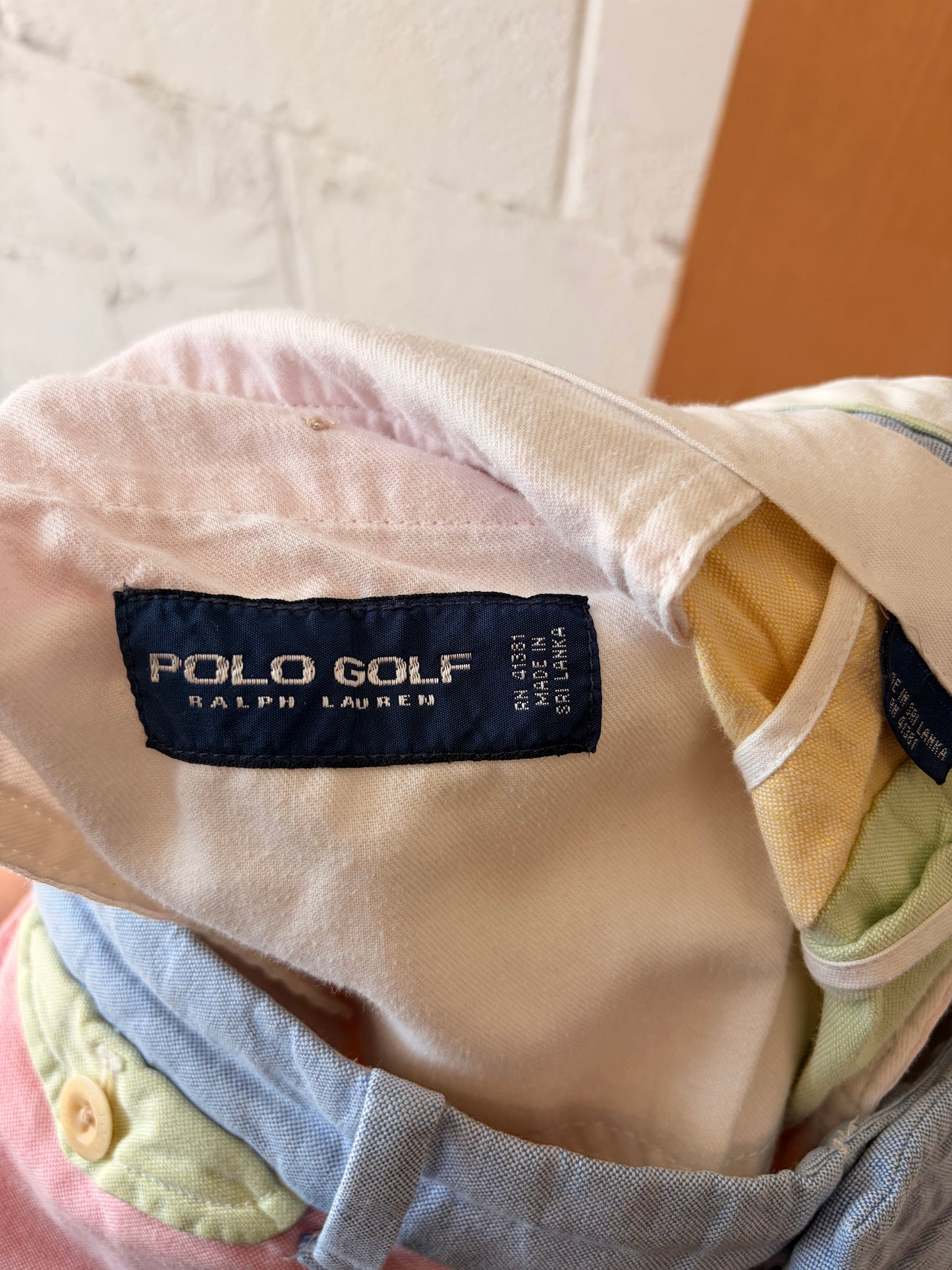 Pastel Color Block Polo Golf Shorts : 32