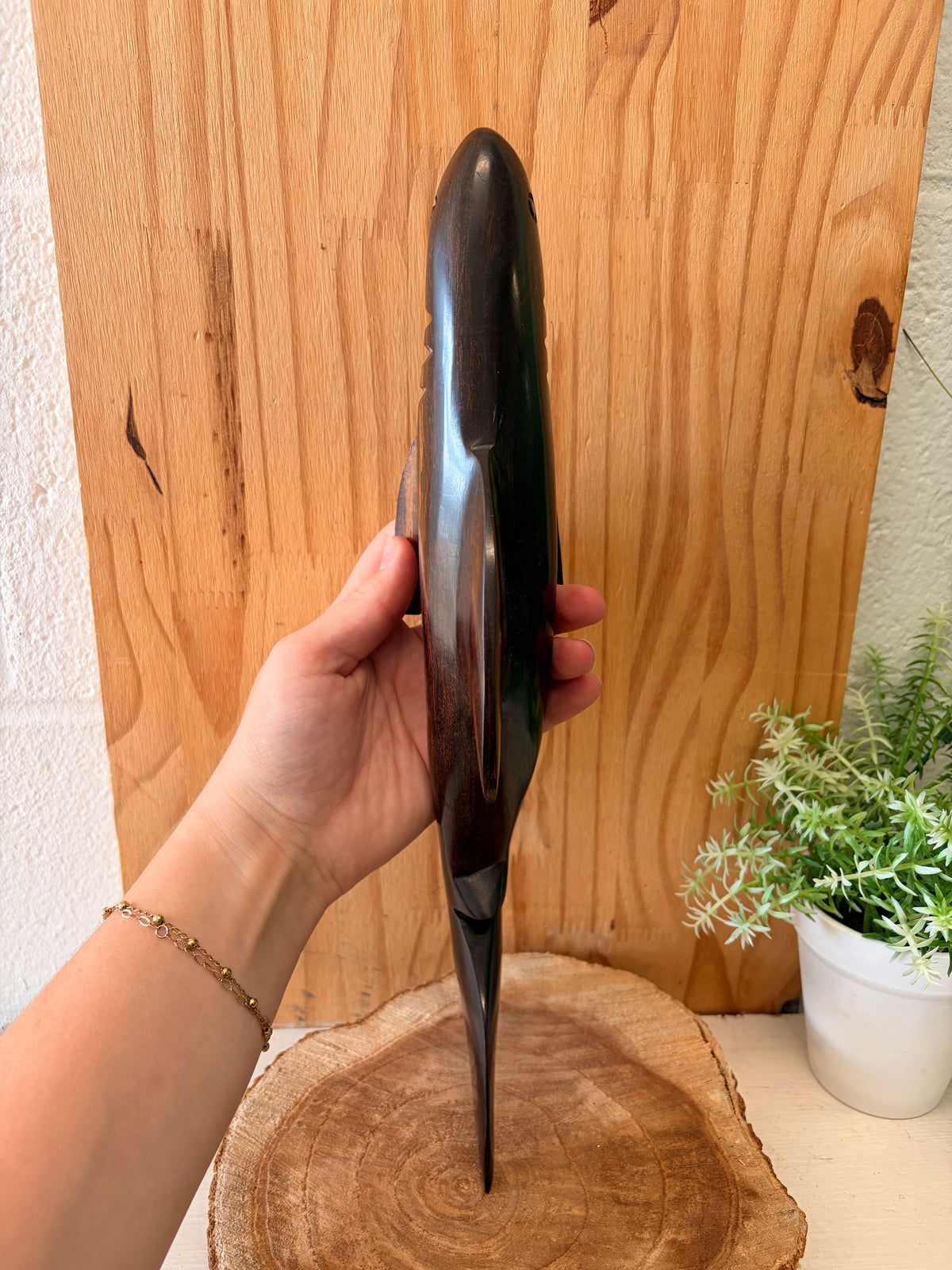 Carved Wooden Shark Figurine (Local Pick Up Only)