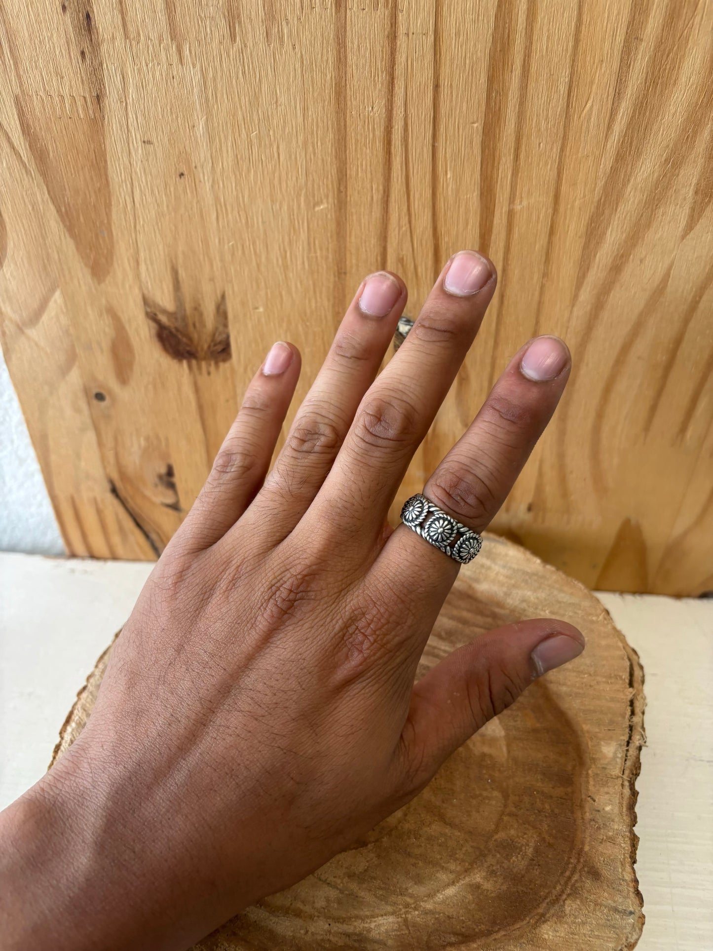 Sterling Silver Flower Ring : 8