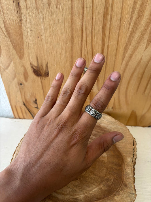 Sterling Silver Flower Ring : 8