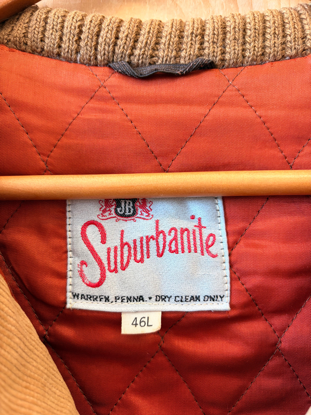 Vtg Suburbanite Corduroy Jacket : 46L