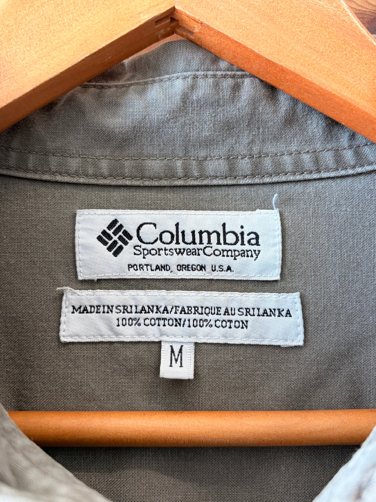 Khaki & Green Columbia Hunting Shirt : M