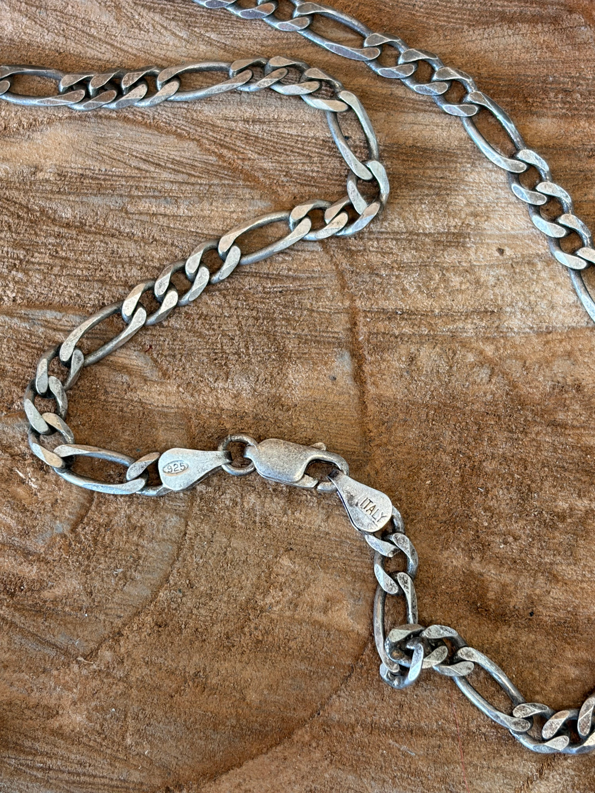 925 Sterling Figaro Link Turtle Necklace