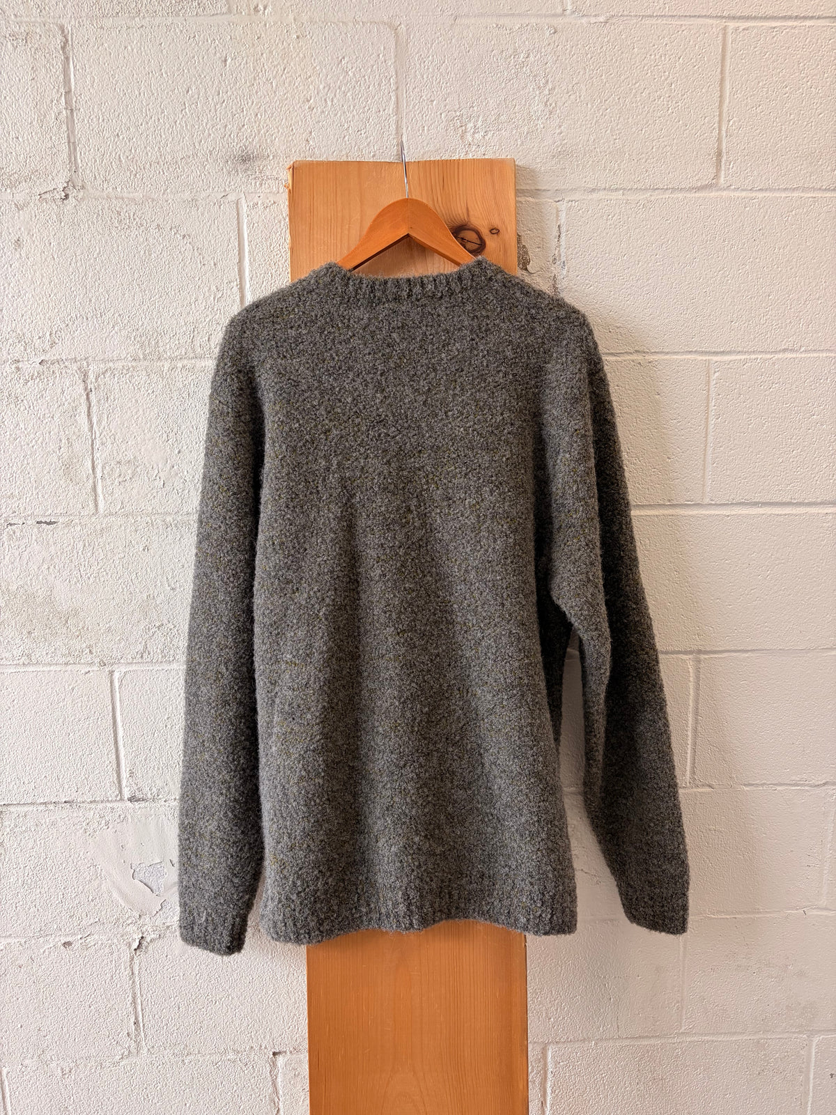 Gray & Yellow Wool Blend Sweater : XXL