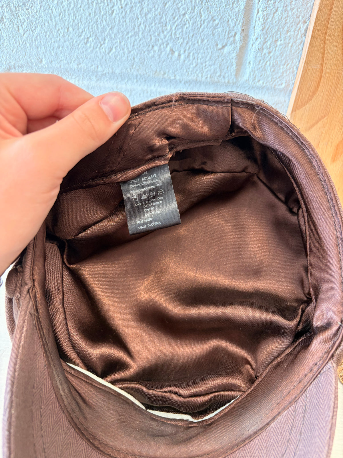 Brown Newsboy Cap : OS