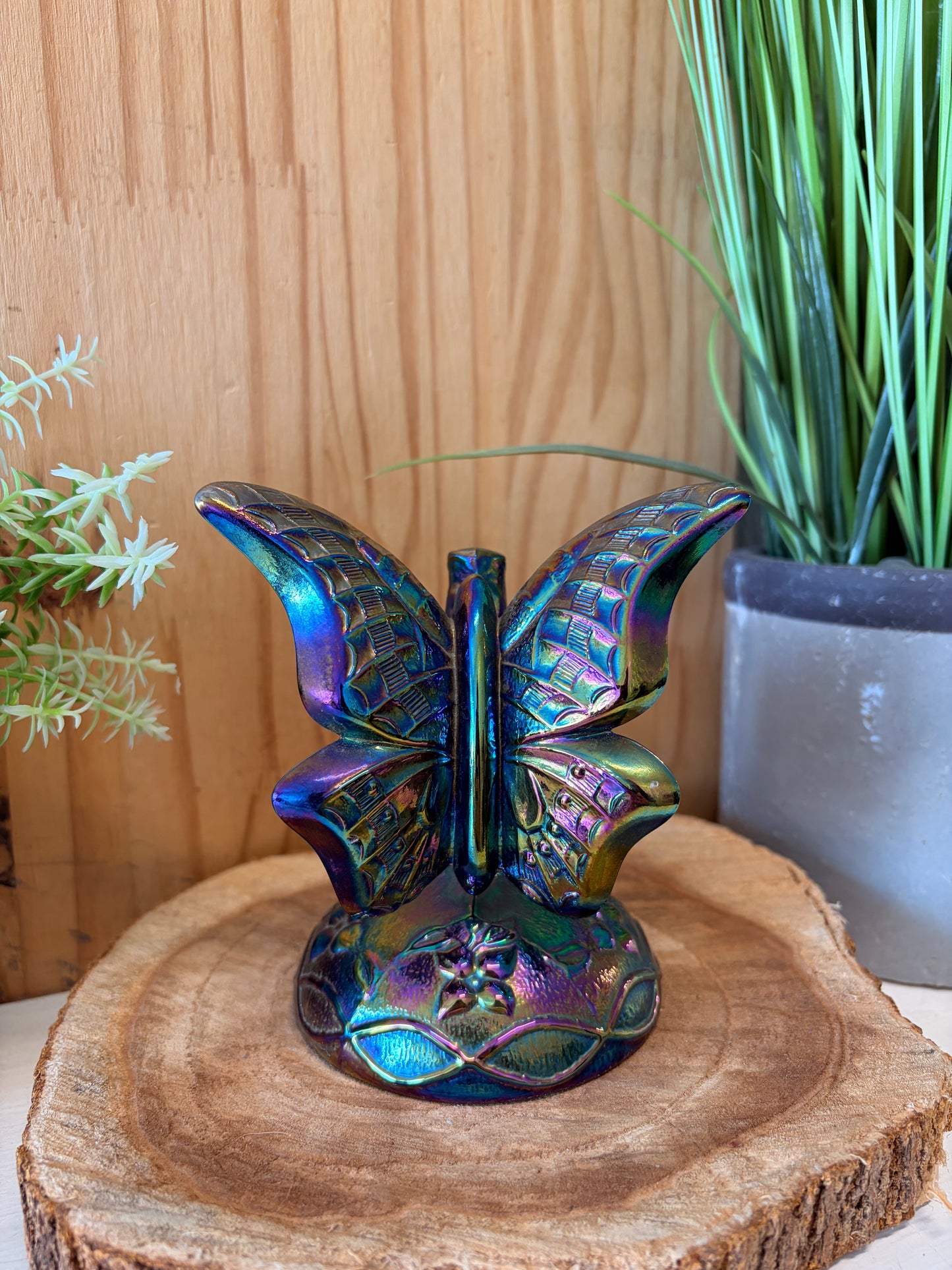 Iridescent Rainbow Butterfly Figure