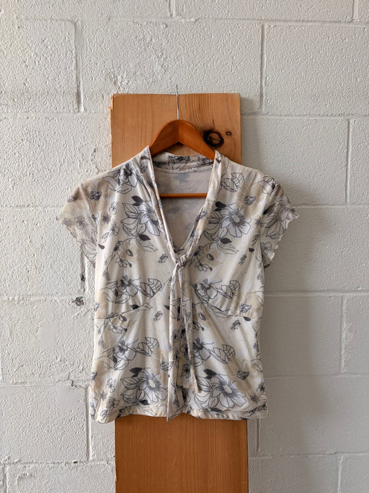 Floral Micro Mesh Top : S/M
