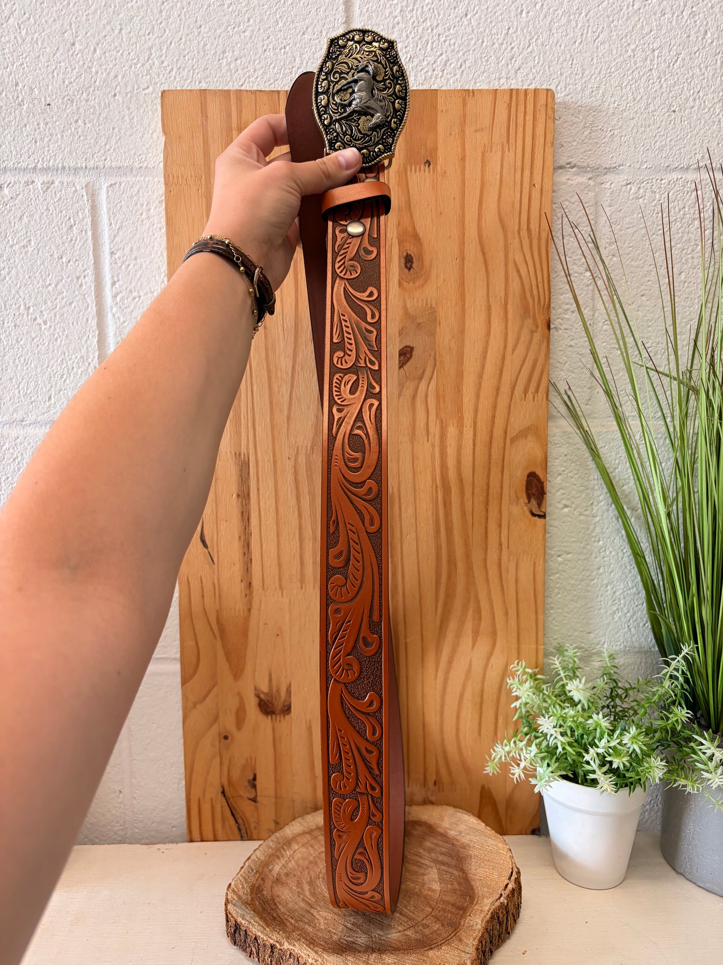 Brown Horse Buckle Belt