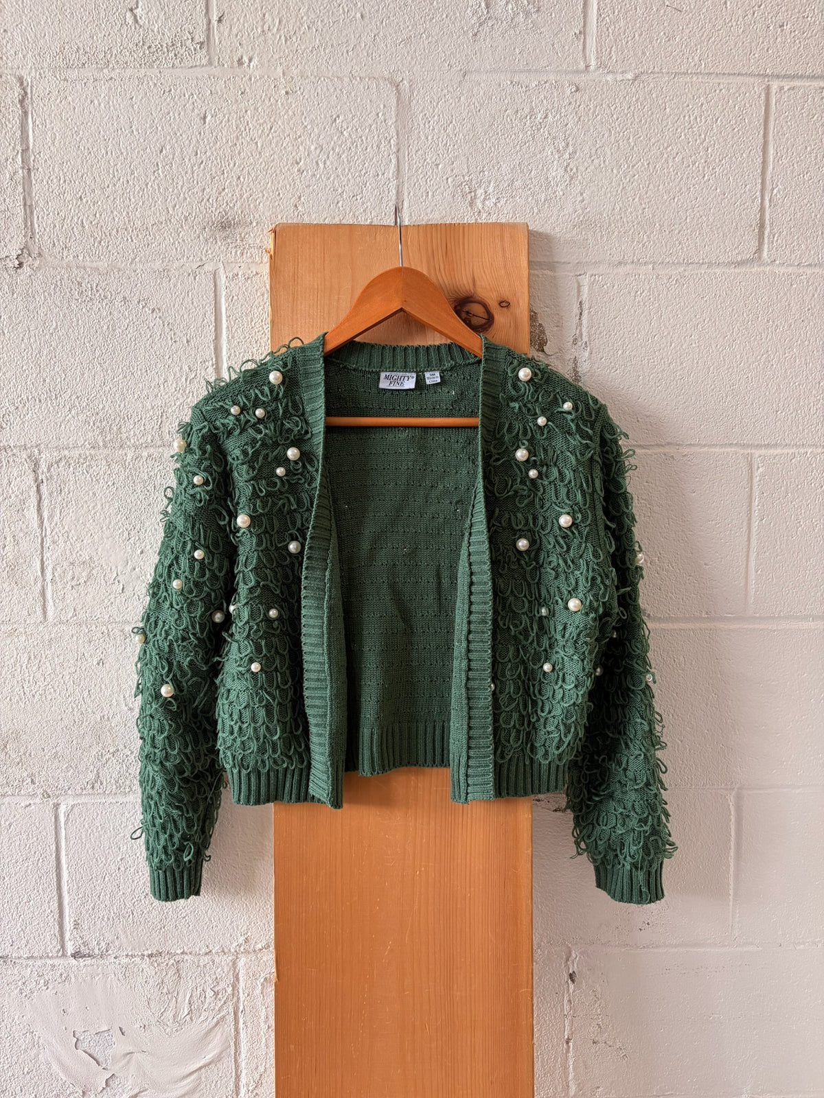 Green Embellished Cardigan : S/M