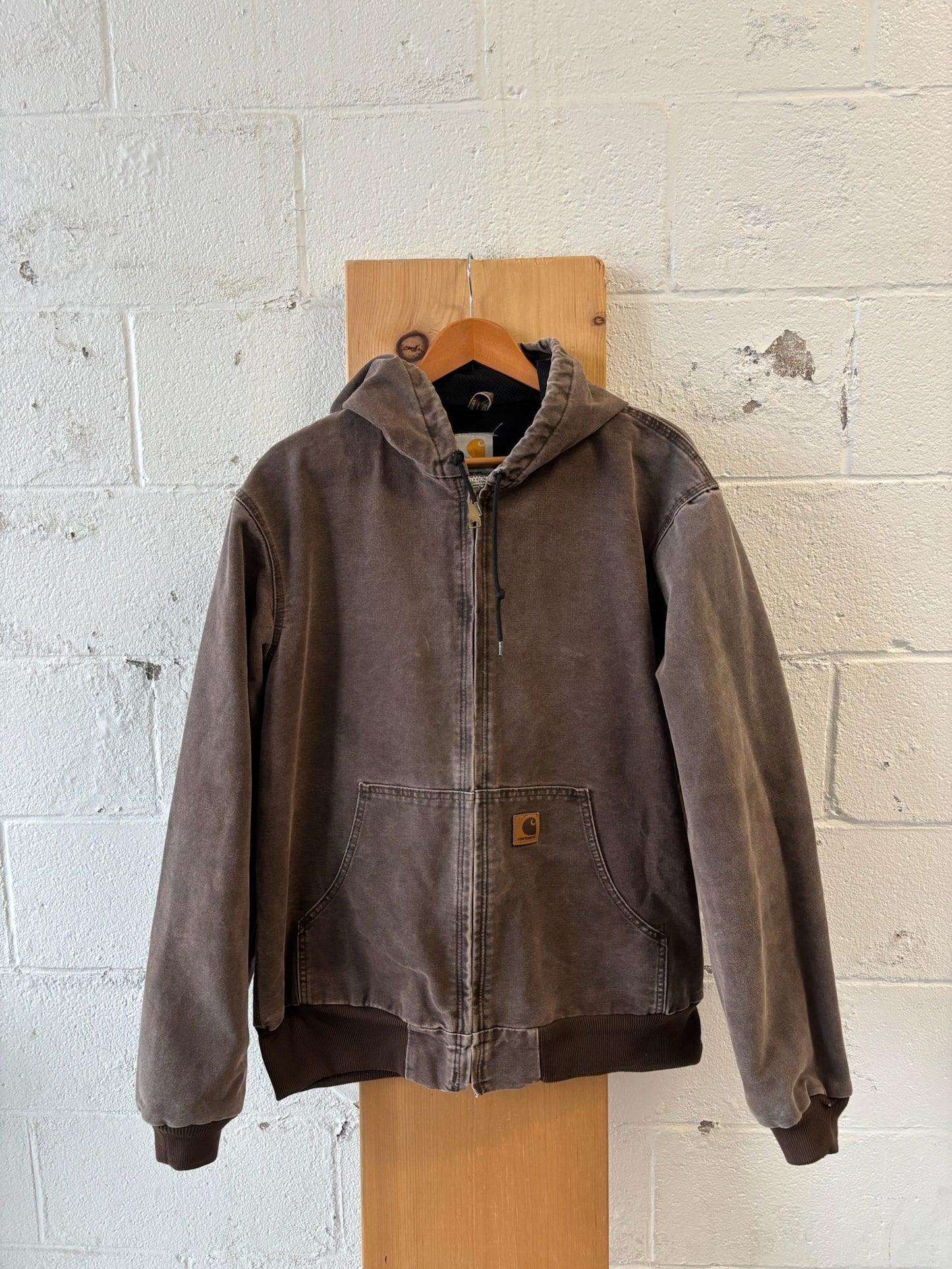 Brown Hooded Carhartt Jacket : L Tall