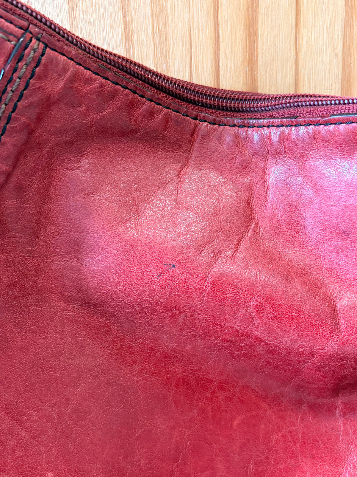Red Fossil Shoulder Purse