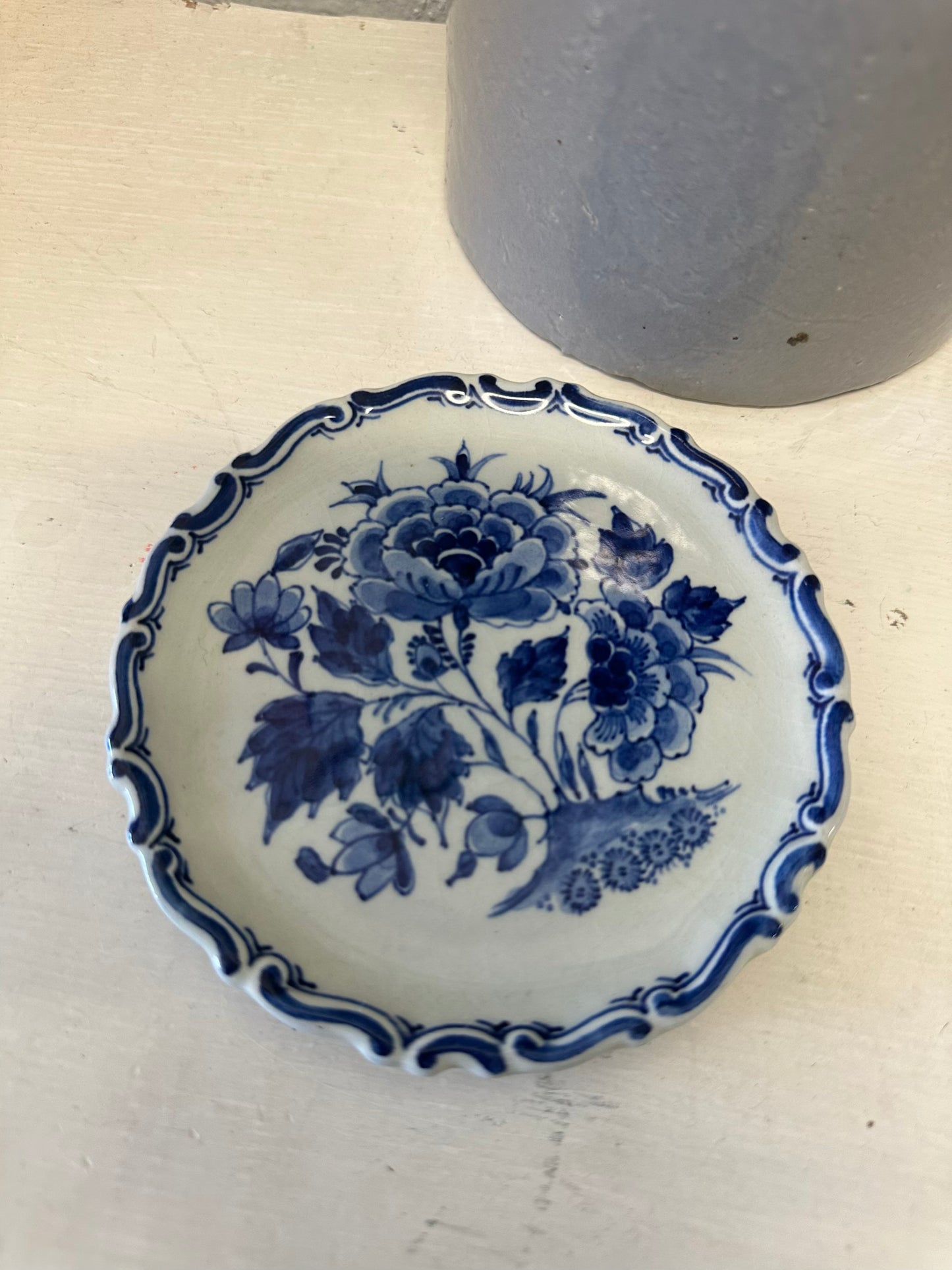 Small Blue & White Trinket Dish (Local Pickup Only)