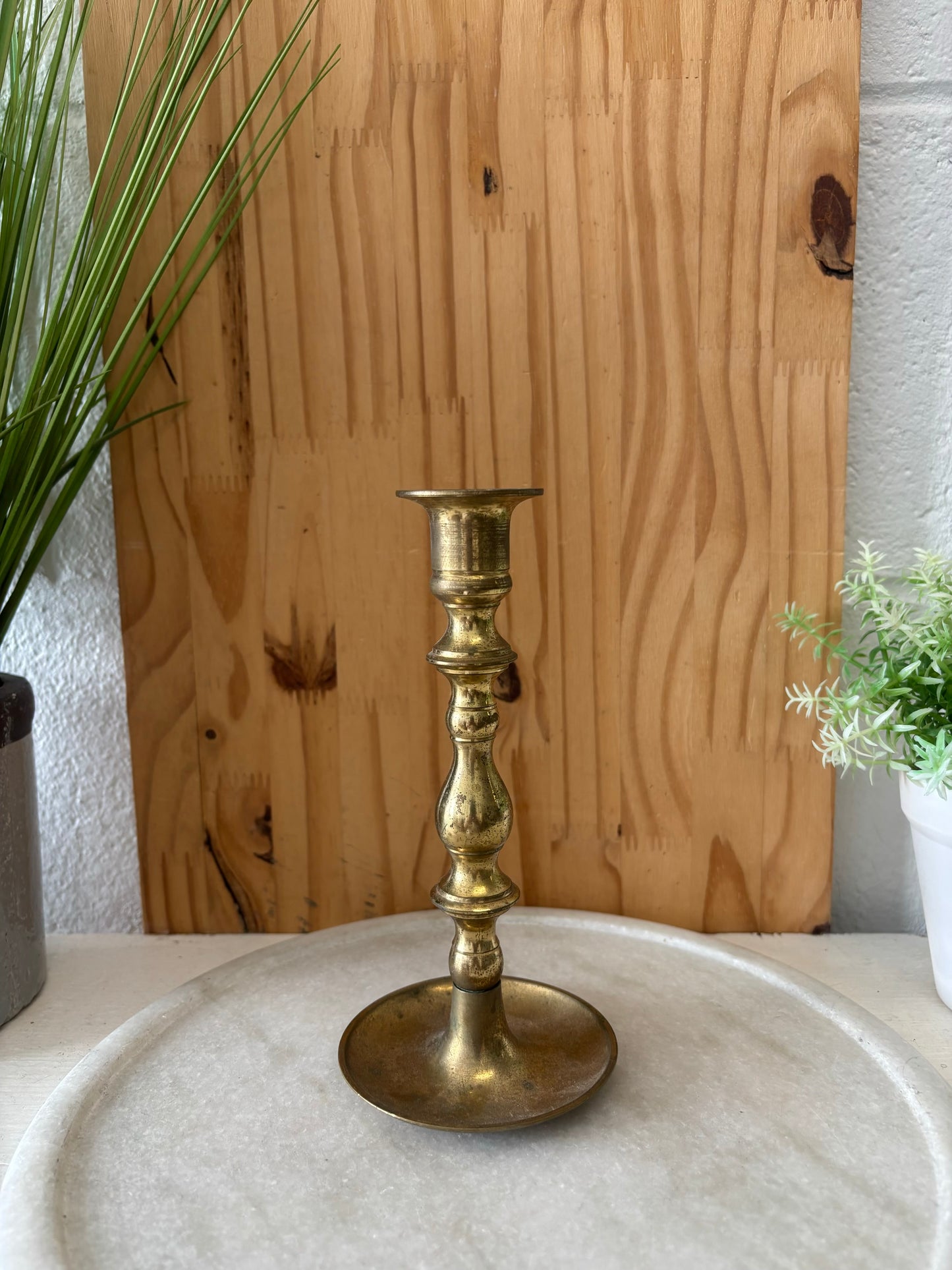 Vtg Brass Candlestick