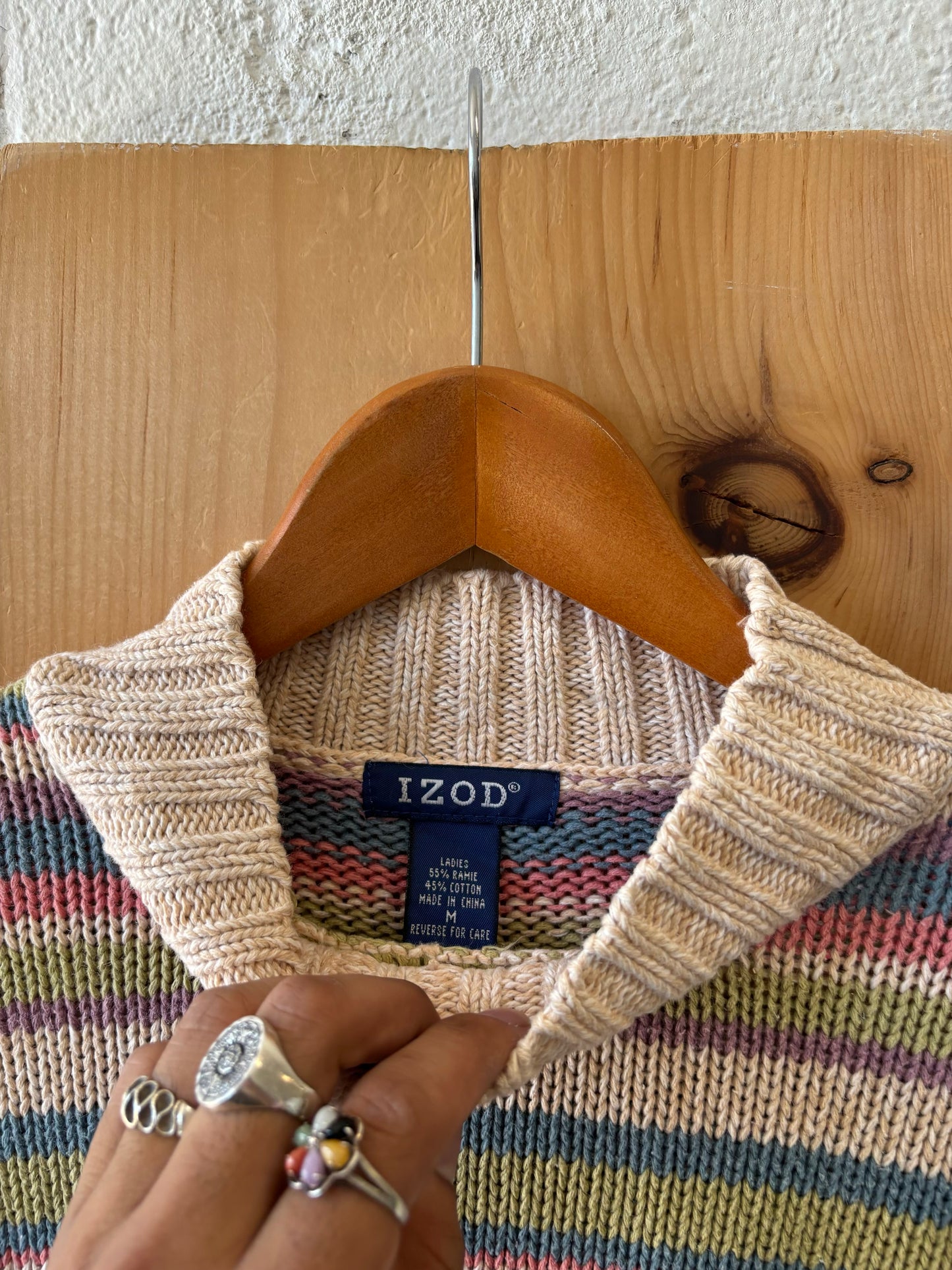 Colorful Striped Izod Sweater : M