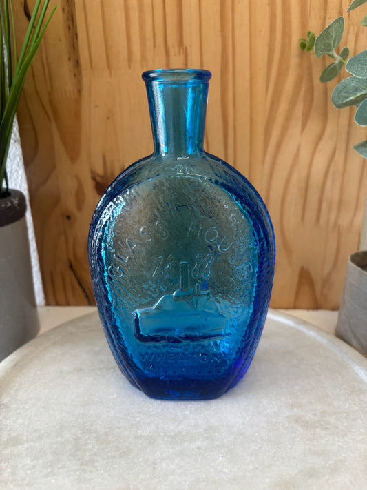 Blue Glass House Bottle