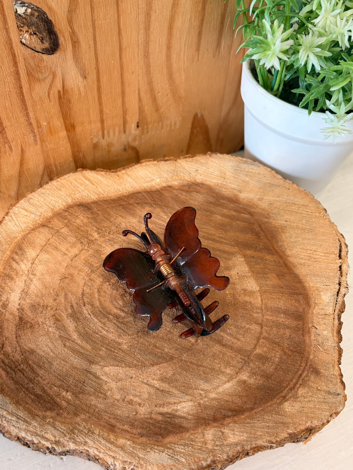 Little Brown Butterfly Claw Clip