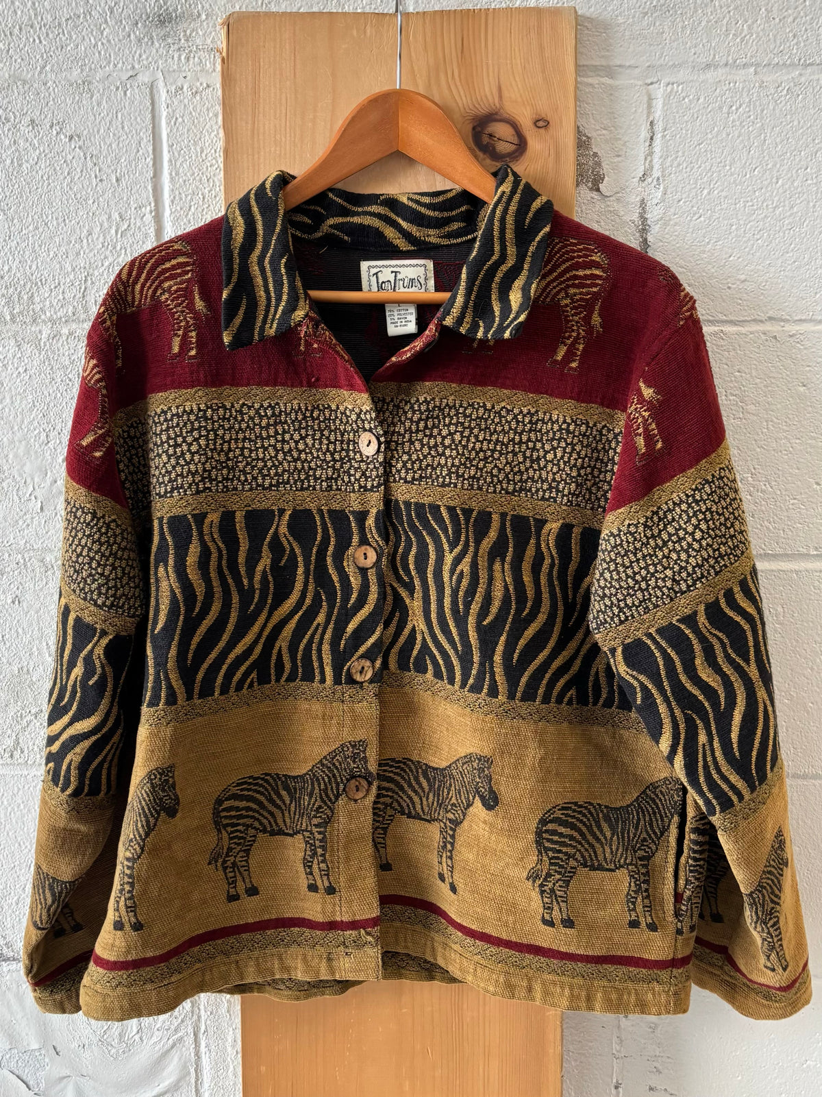 Zebra Safari Tapestry Jacket : L