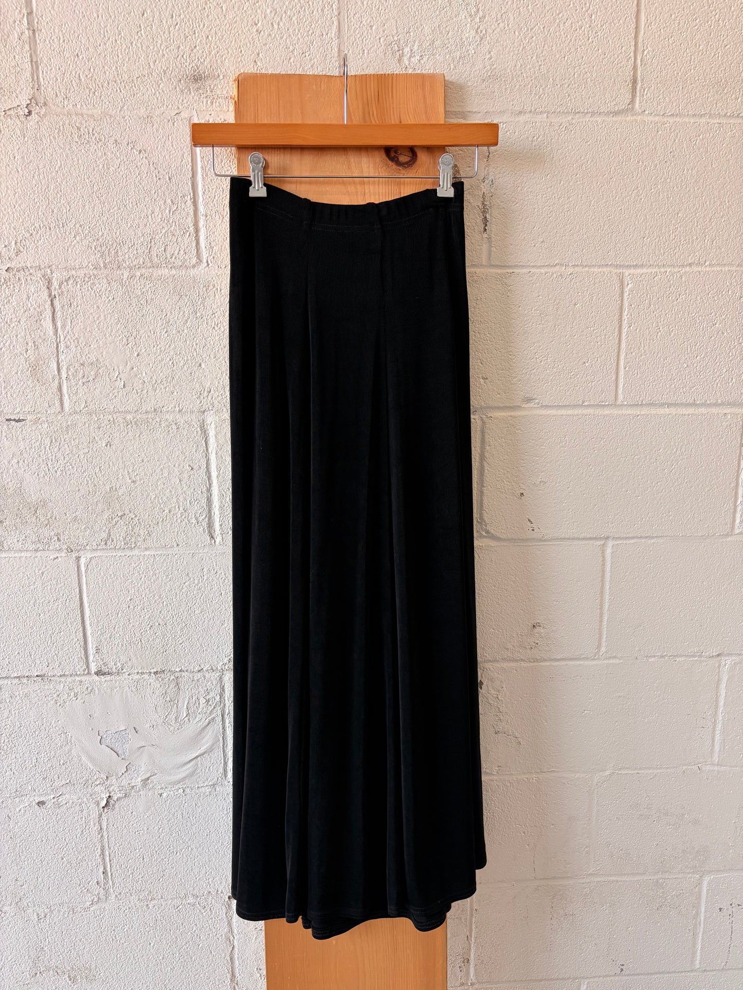 Vtg Black Maxi Skirt : S