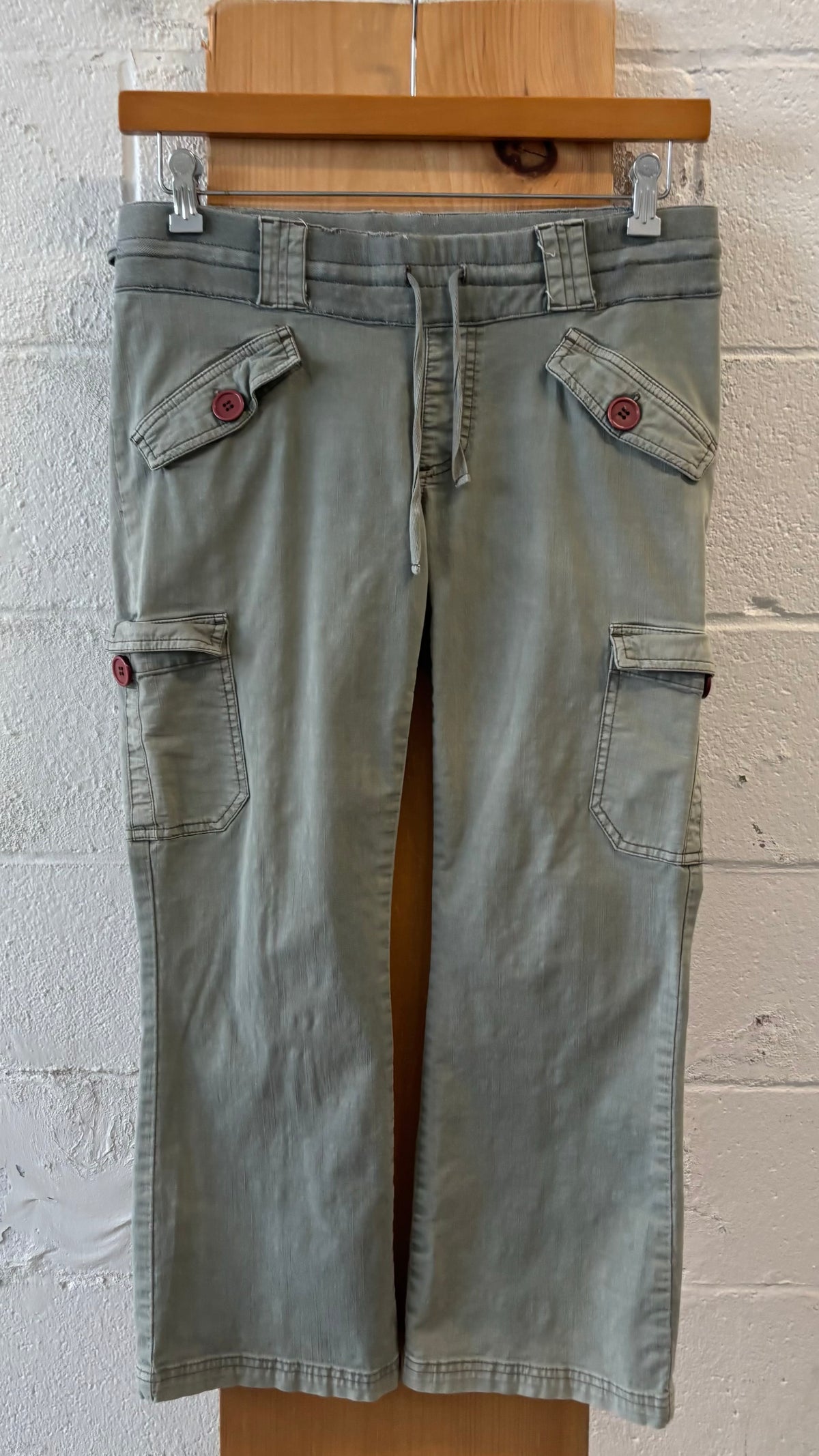 Sage Green Utility Pants : 34” W