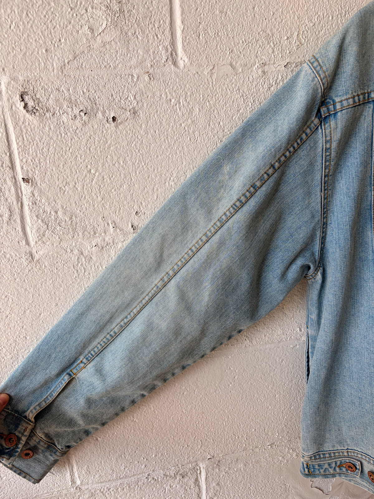 Vtg Light Wash Tommy Denim Trucker Jacket : XL