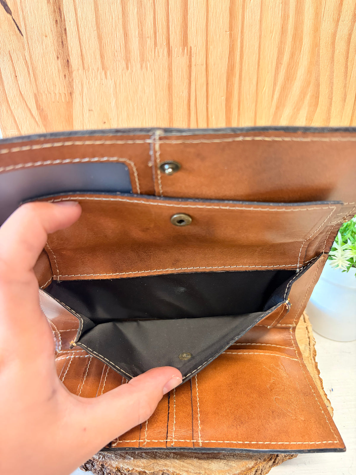 Italian Leather Map Wallet