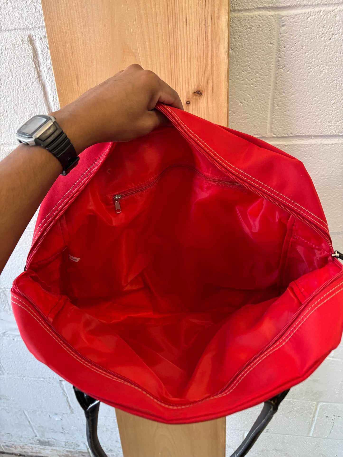 True Religion Red Travel Bag