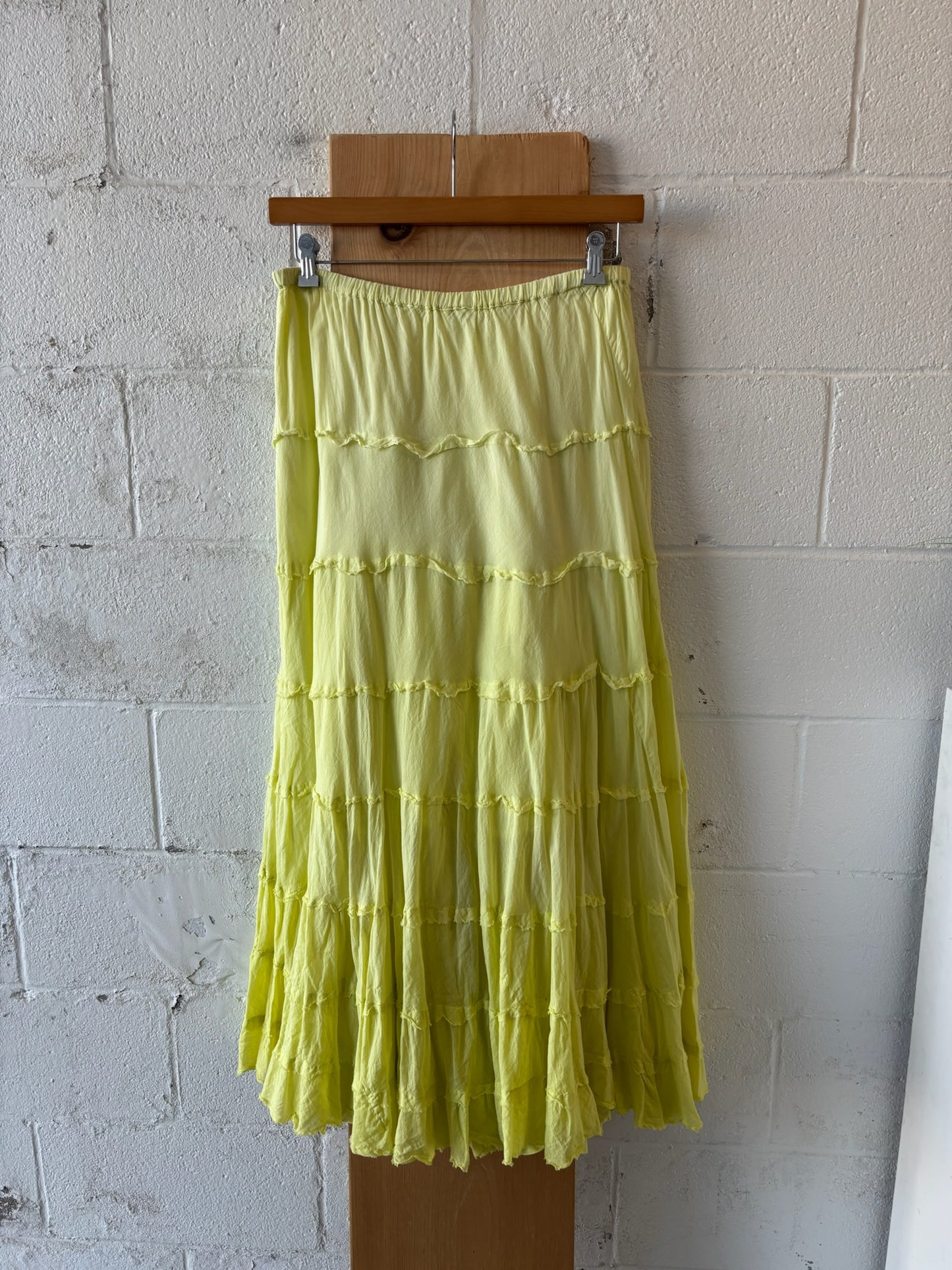 Ombré Yellow Maxi Skirt : M